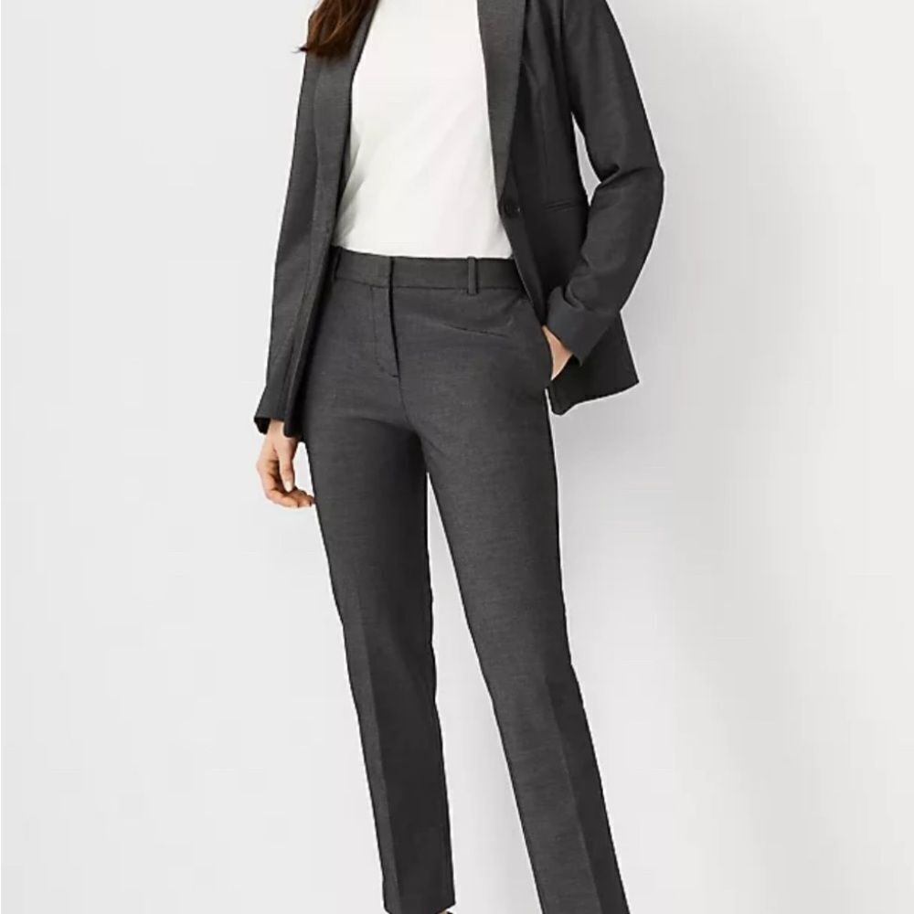 NWT Ann Taylor Women's‎ Pants Trousers Slim Ankle Mid Rise Dark Grey Size 16 - Picture 3 of 10